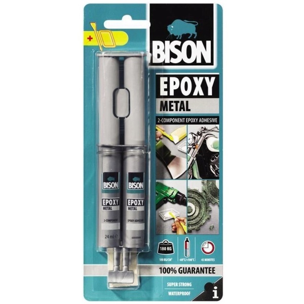 Bison Adeziv Bicomponent Cu Aspect Metalic Epoxy Metal, 2 X 12ML 400004